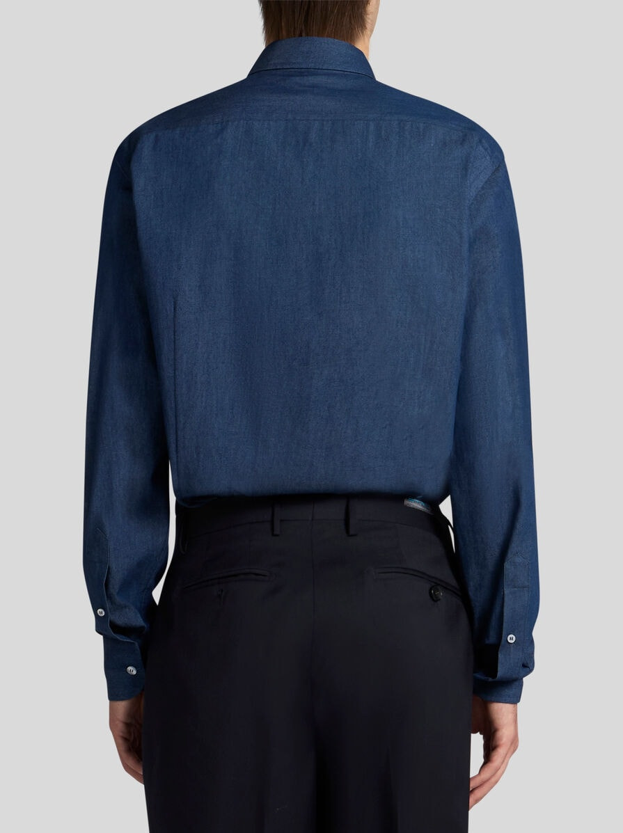 DENIM SHIRT WITH LOGO - 4