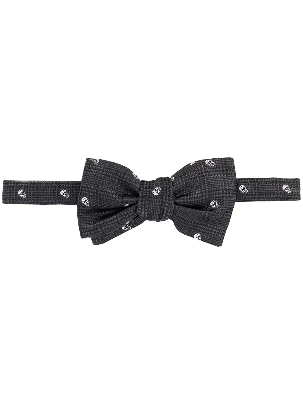 skull-embroidered bow tie - 1