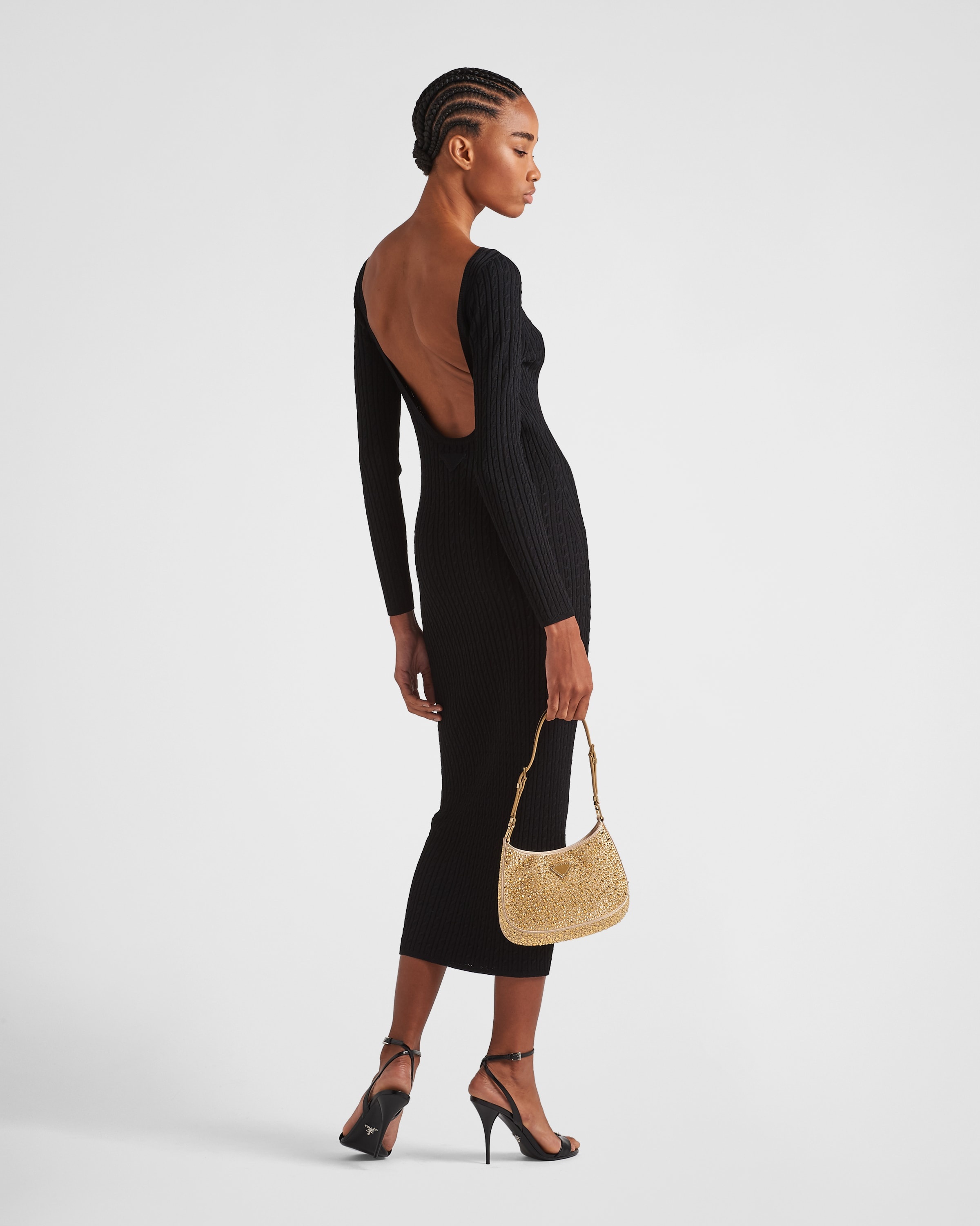 Viscose boat neck dress - 5
