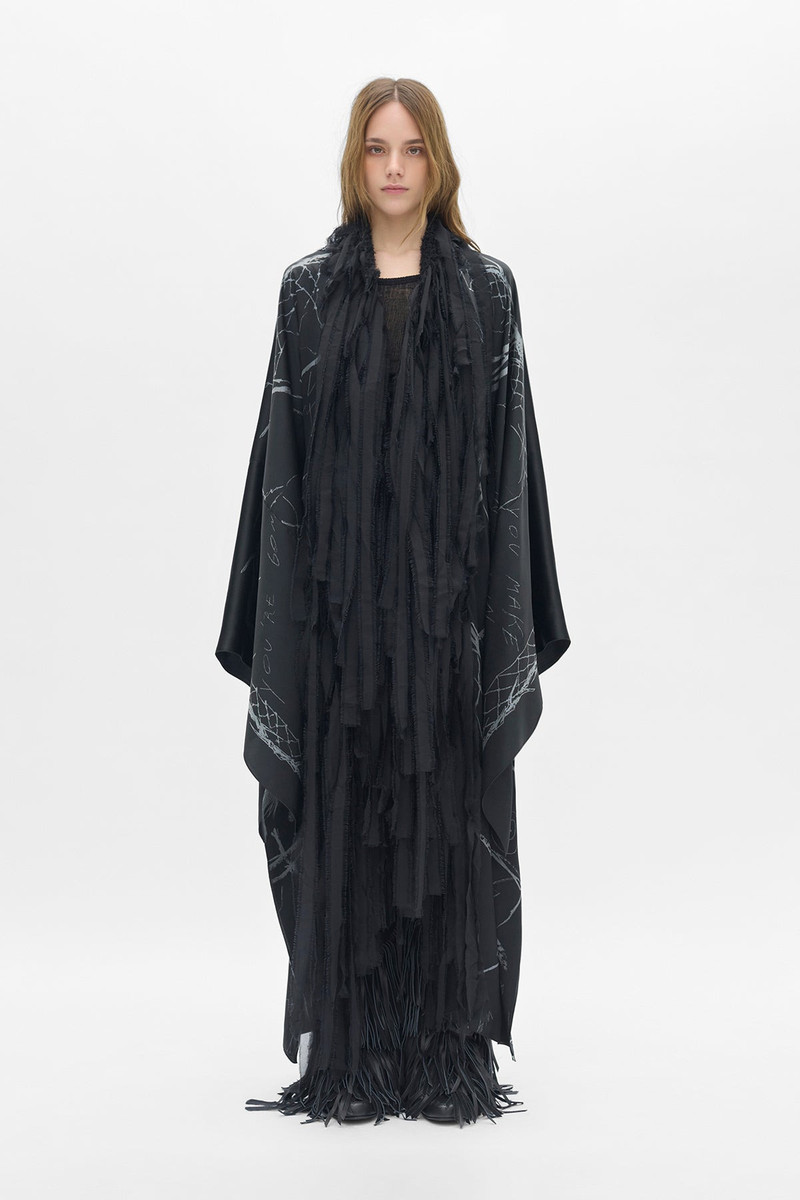 Ann Demeulemeester Fora Macrame Embroidery Robe outlook