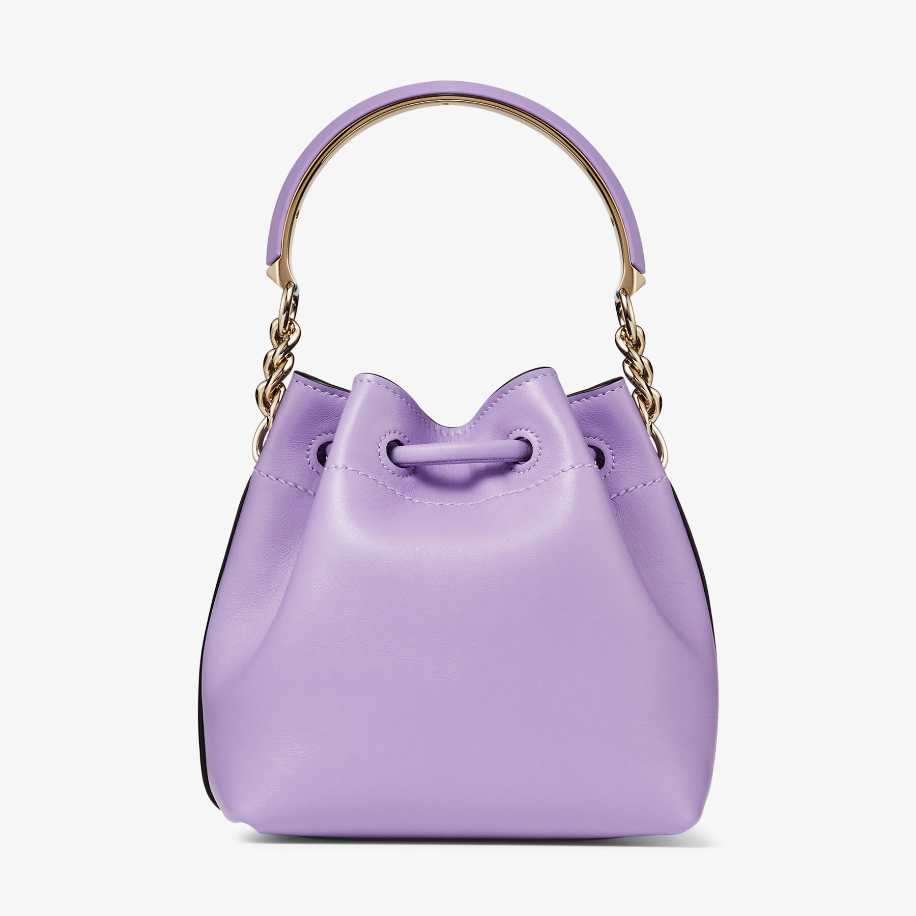 Bon Bon Bucket/s
Wisteria Soft Shiny Calf Leather Bucket Bag - 8