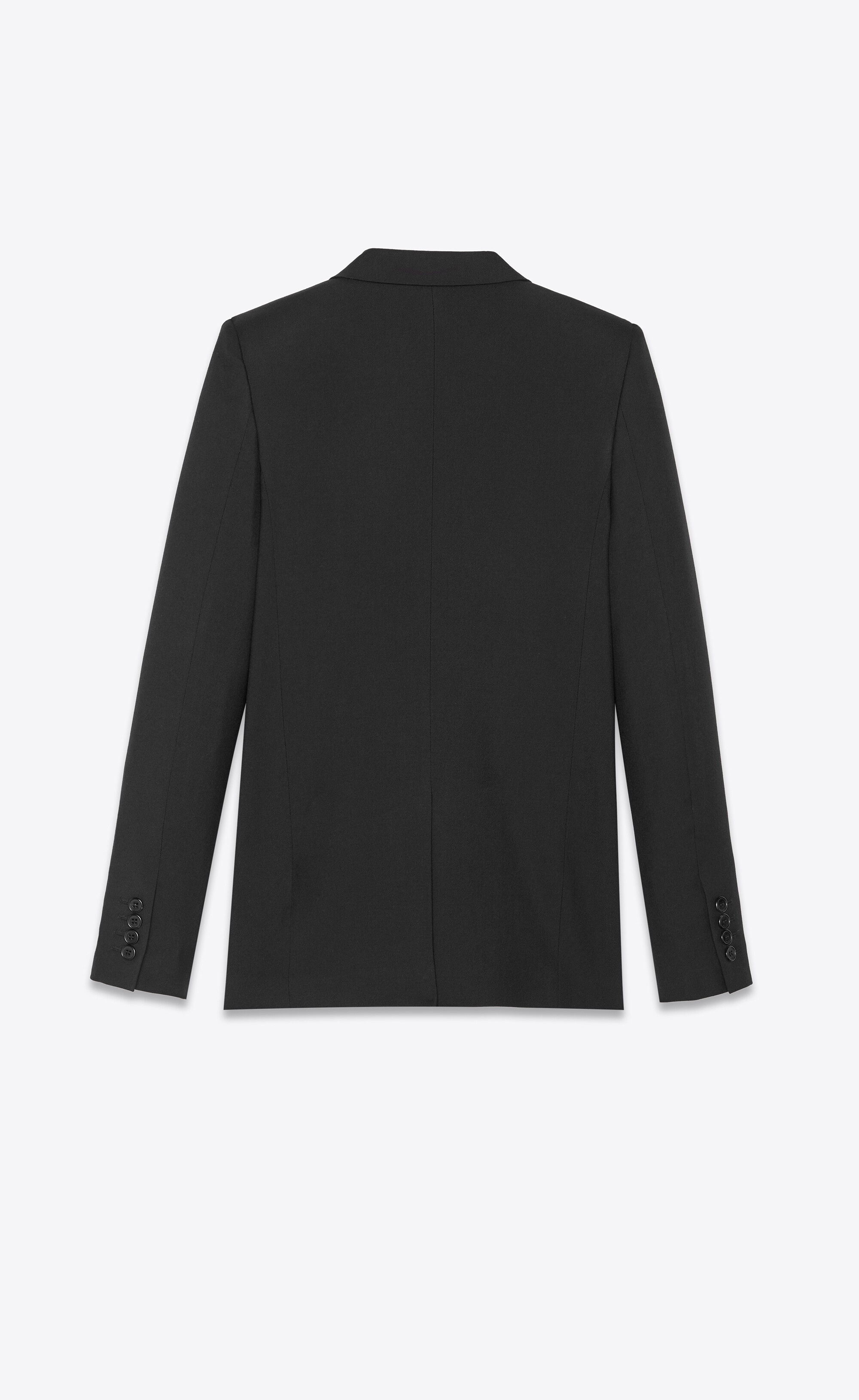 single-breasted tube jacket in gabardine saint laurent - 2