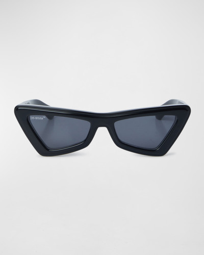 Off-White Men's Artemisia Arrows-Logo Cat Eye Sunglasses outlook
