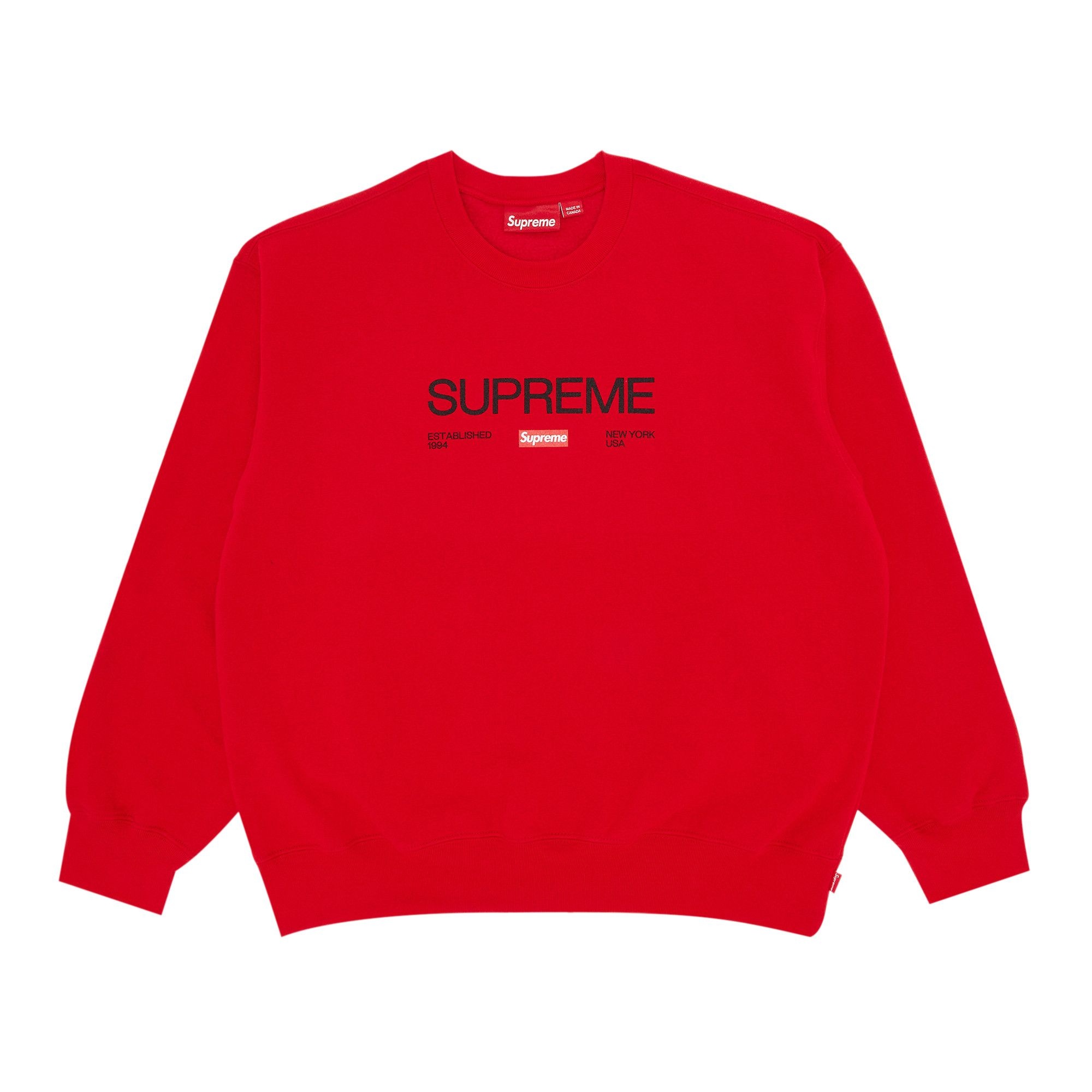 Supreme Established Crewneck 'Red' - 1