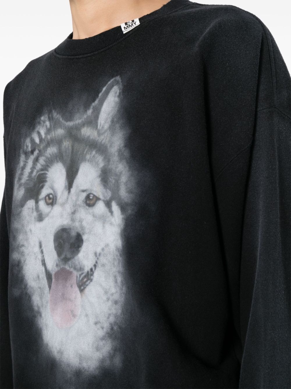dog-print cotton sweatshirt - 5