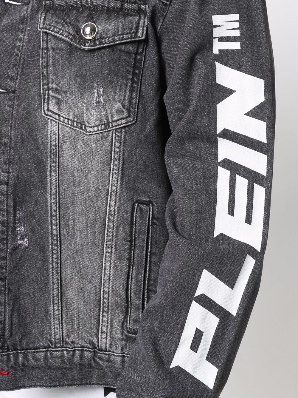 logo denim jacket - 5