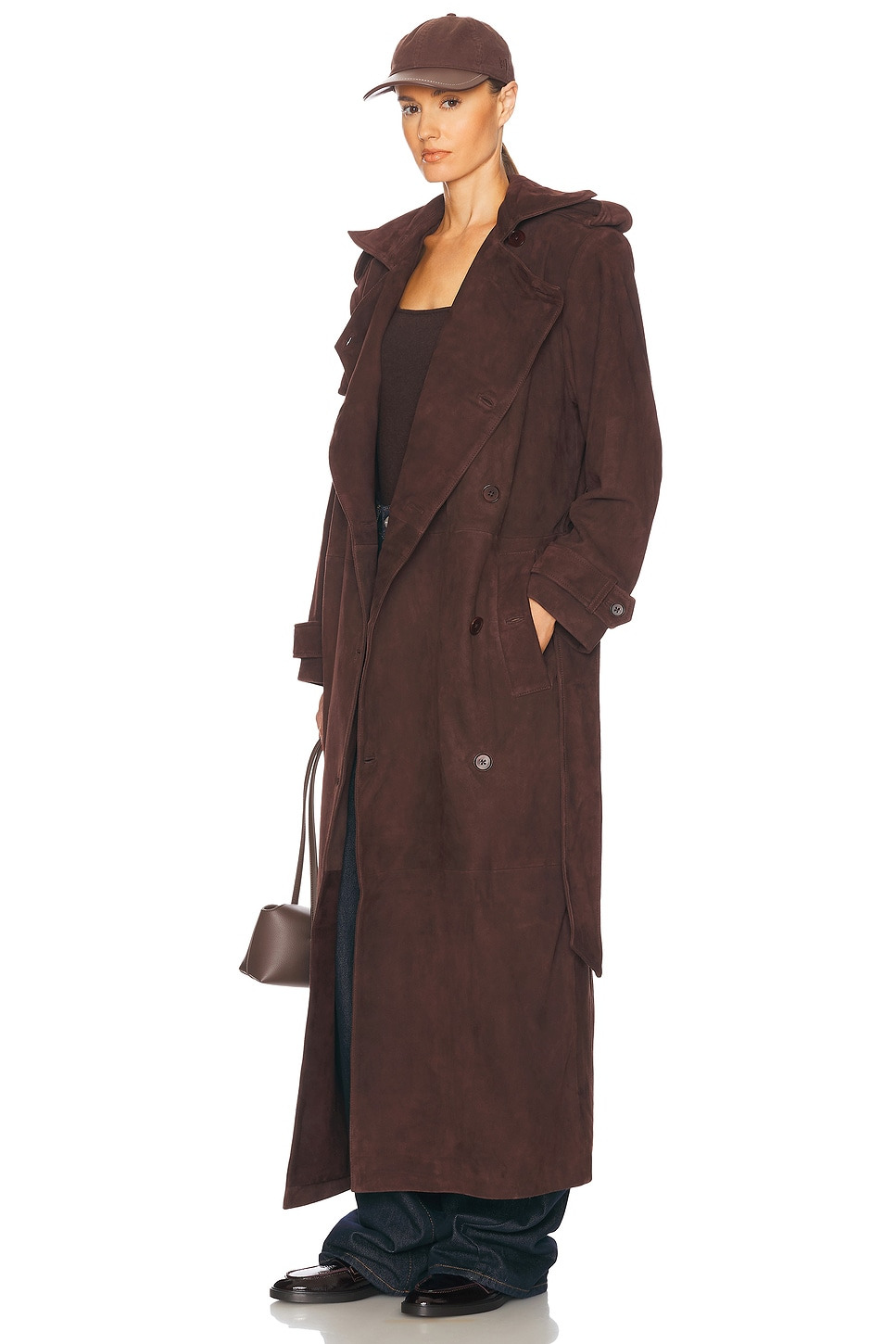 Suede Trench Coat - 4