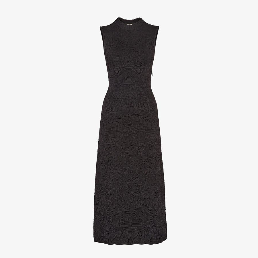Black viscose dress - 1