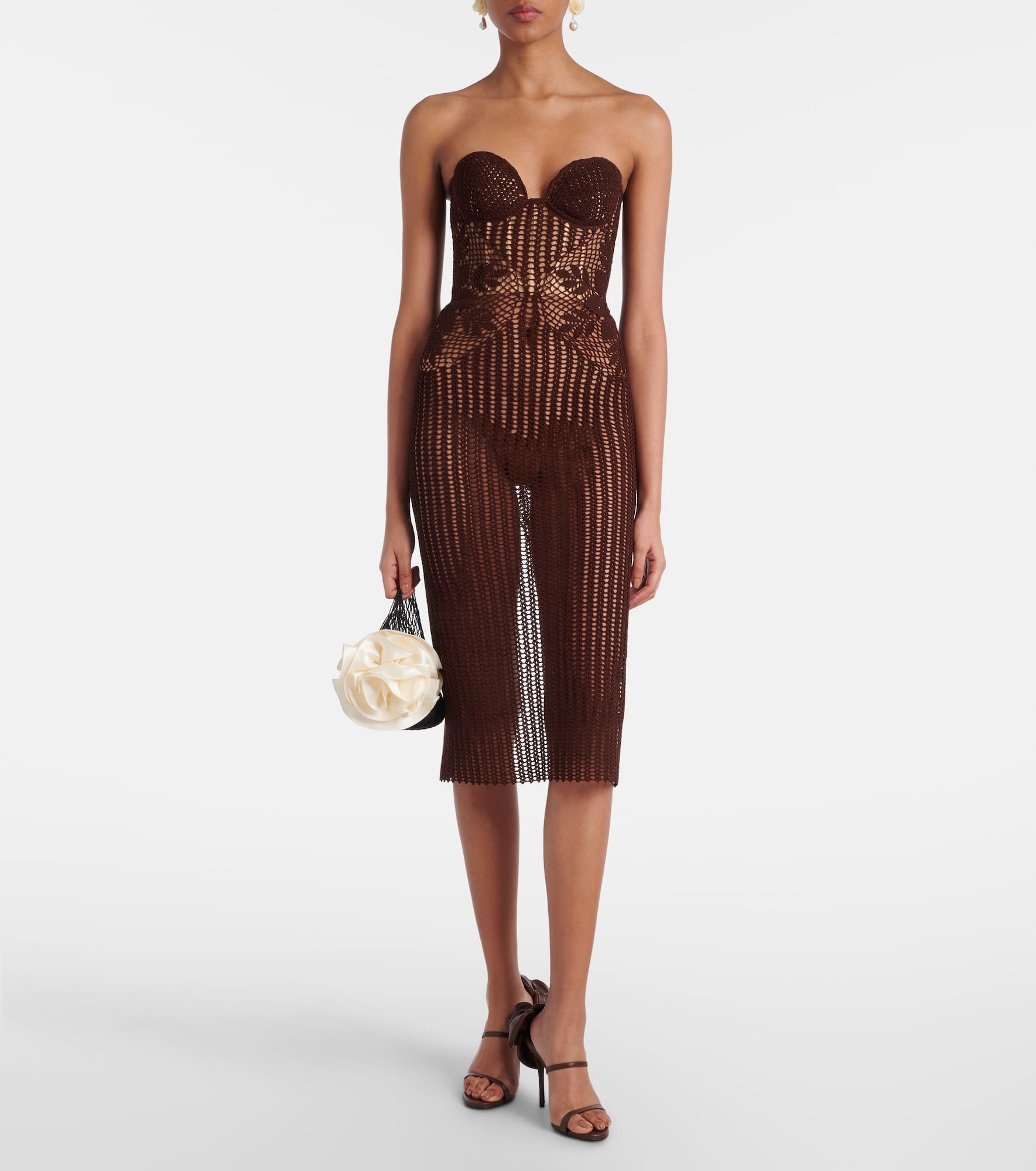 Crochet cotton bustier dress - 2