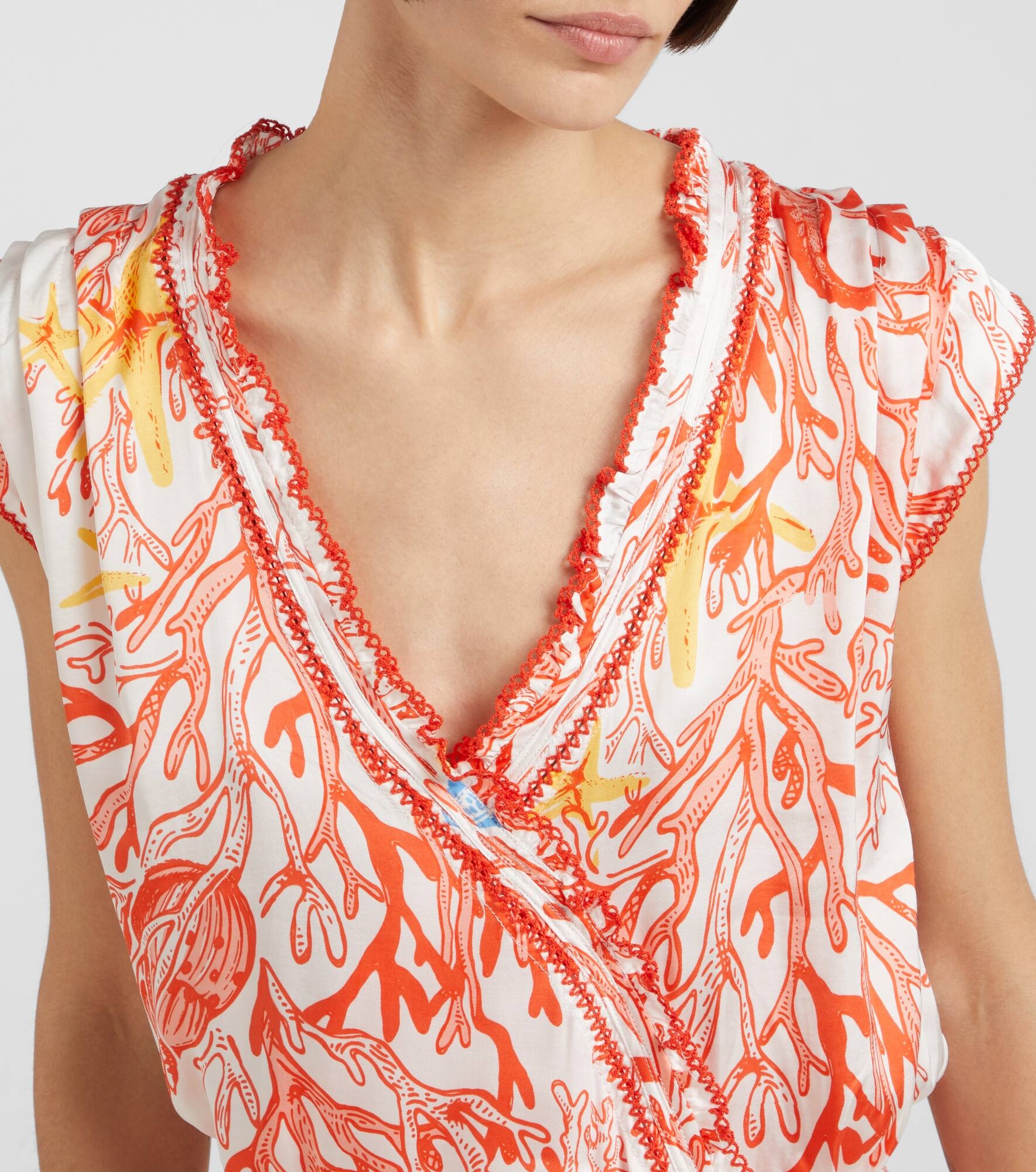 Estelle printed satin minidress - 4