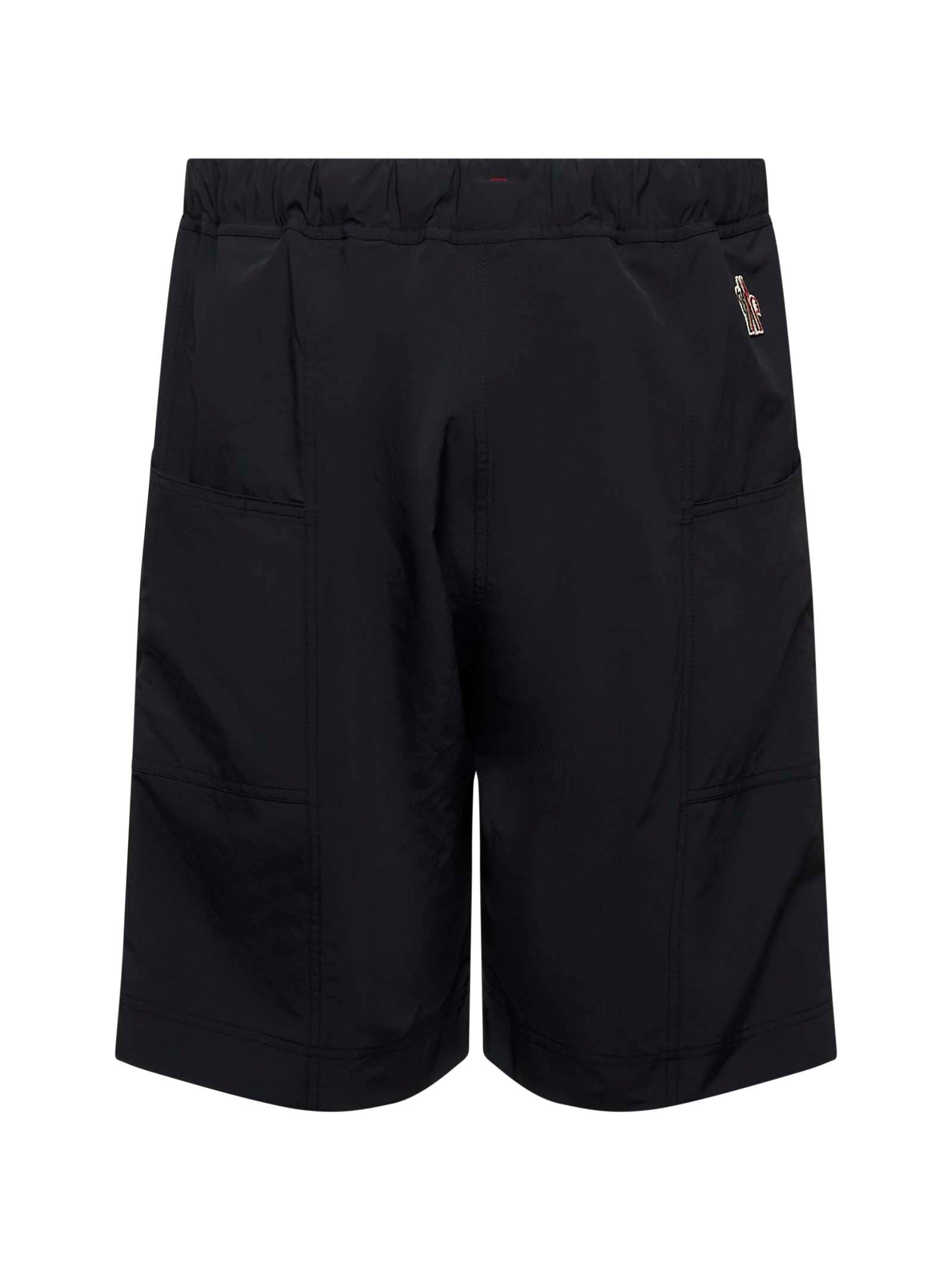 Moncler Grenoble Men Black Hardshell Fabric Shorts - 2