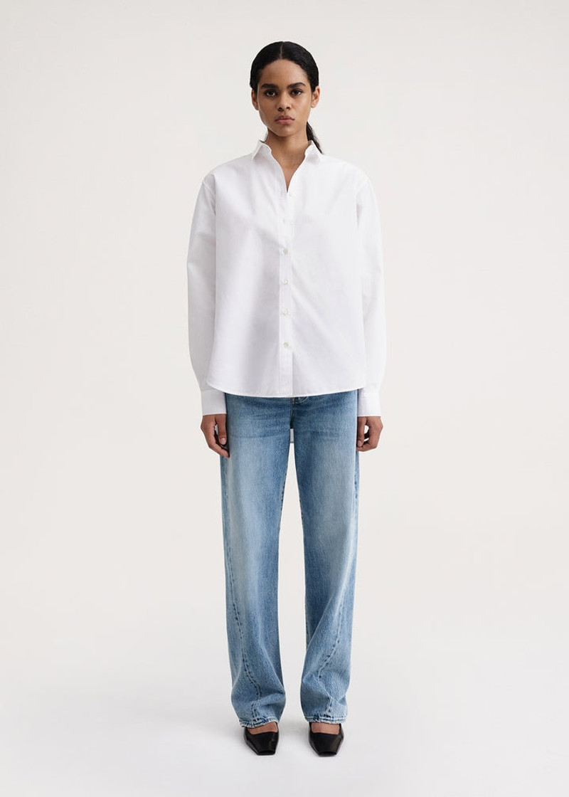 Totême Signature cotton shirt white outlook