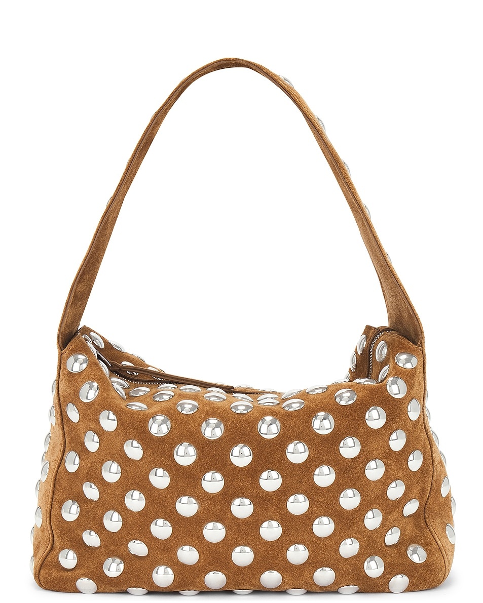 Elena Suede Studded Shoulder Bag - 1