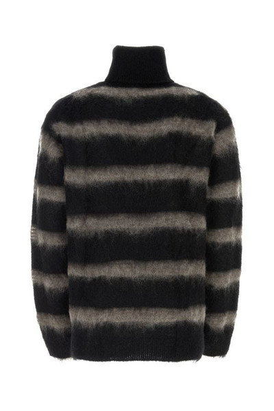 Yohji Yamamoto Bicolor mohair blend oversize sweater outlook
