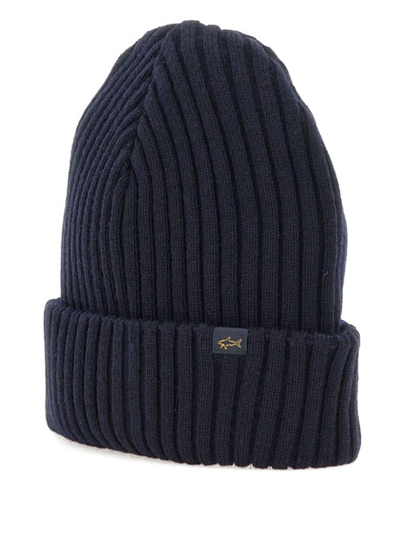 ribbed logo-label beanie 1
