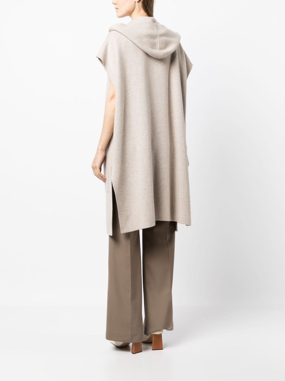 two-pocket knitted cardi-coat - 4