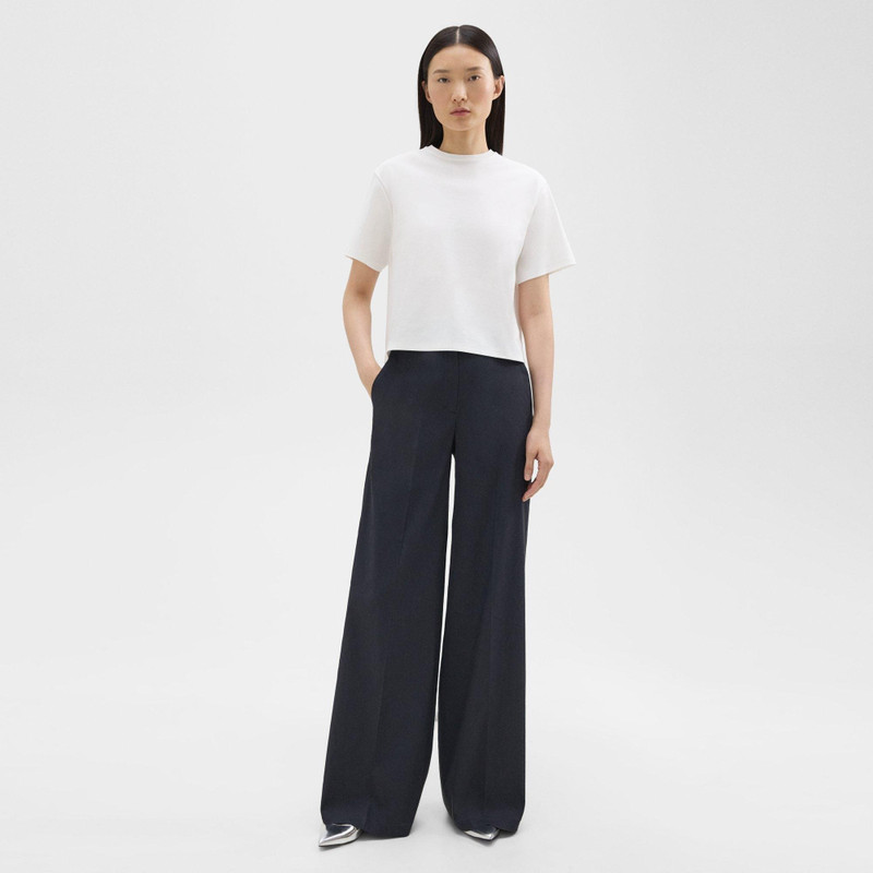 Theory High-Waist Wide-Leg Pant in Good Linen outlook