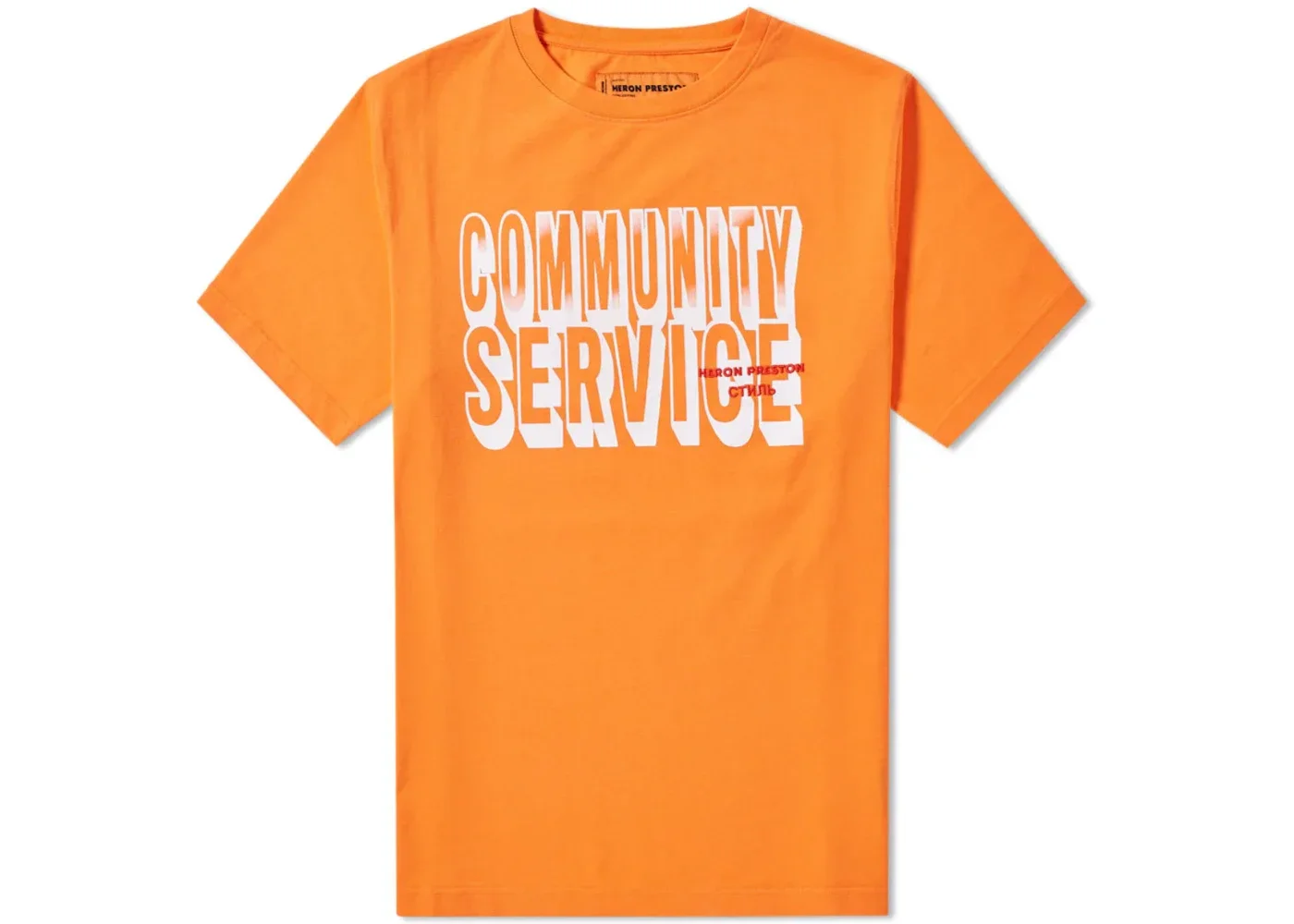 Heron Preston Community Service Jersone T-Shirt Orange - 1