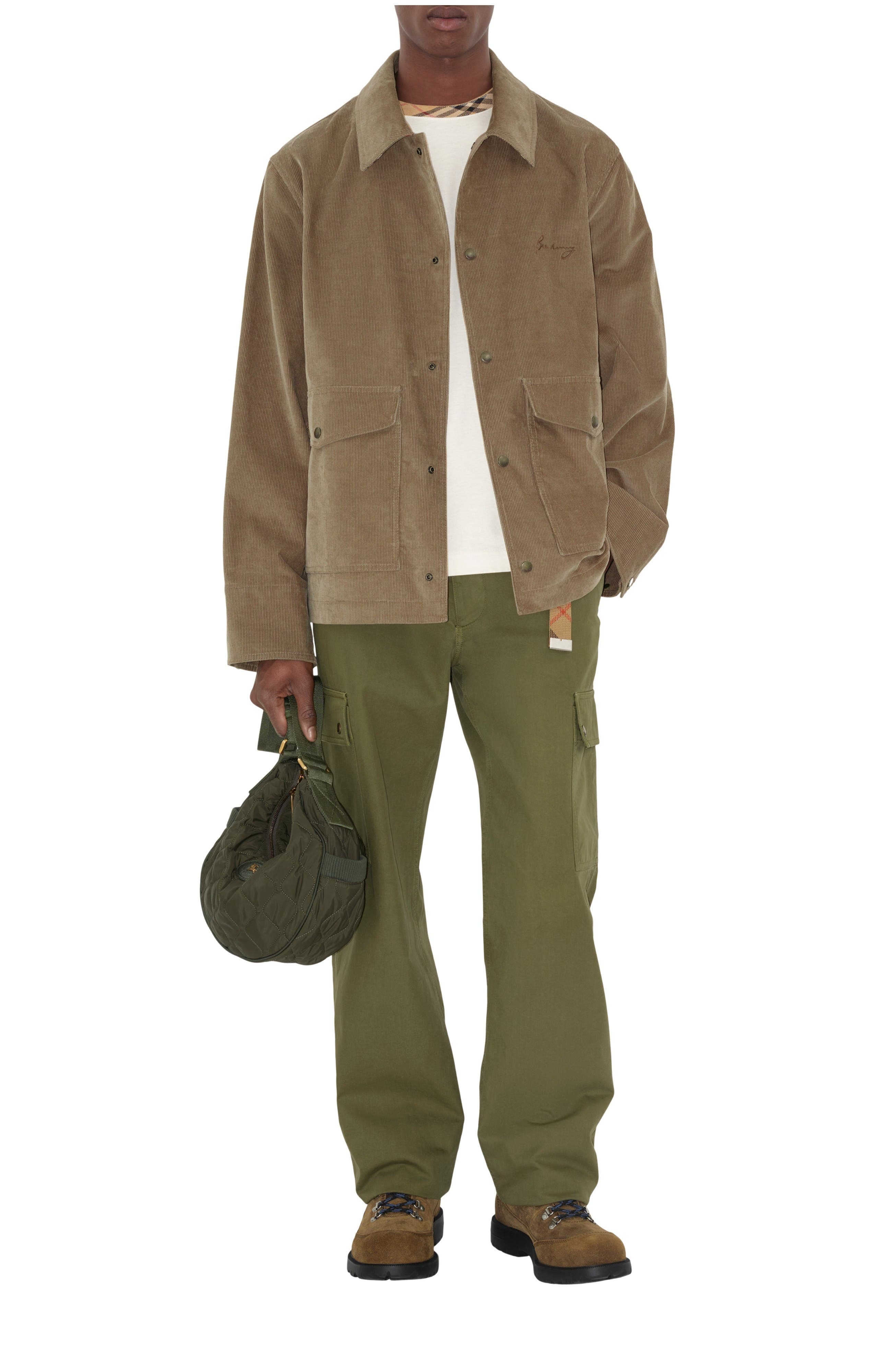burberry Corduroy Jacket in Puddle Beige at Nordstrom - 1