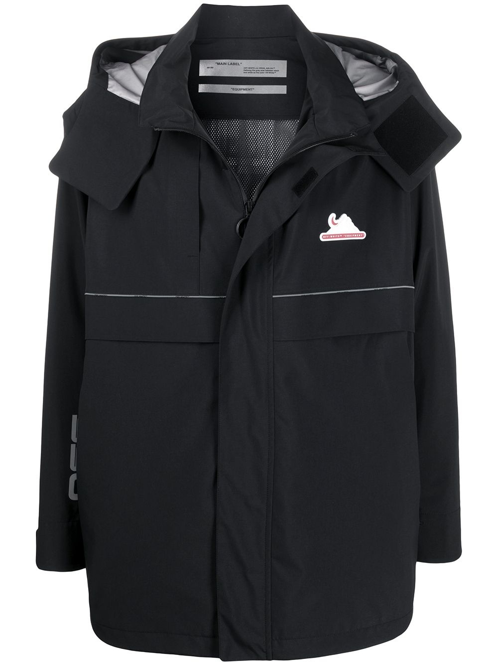 Equipment logo hooded raincoat - 1