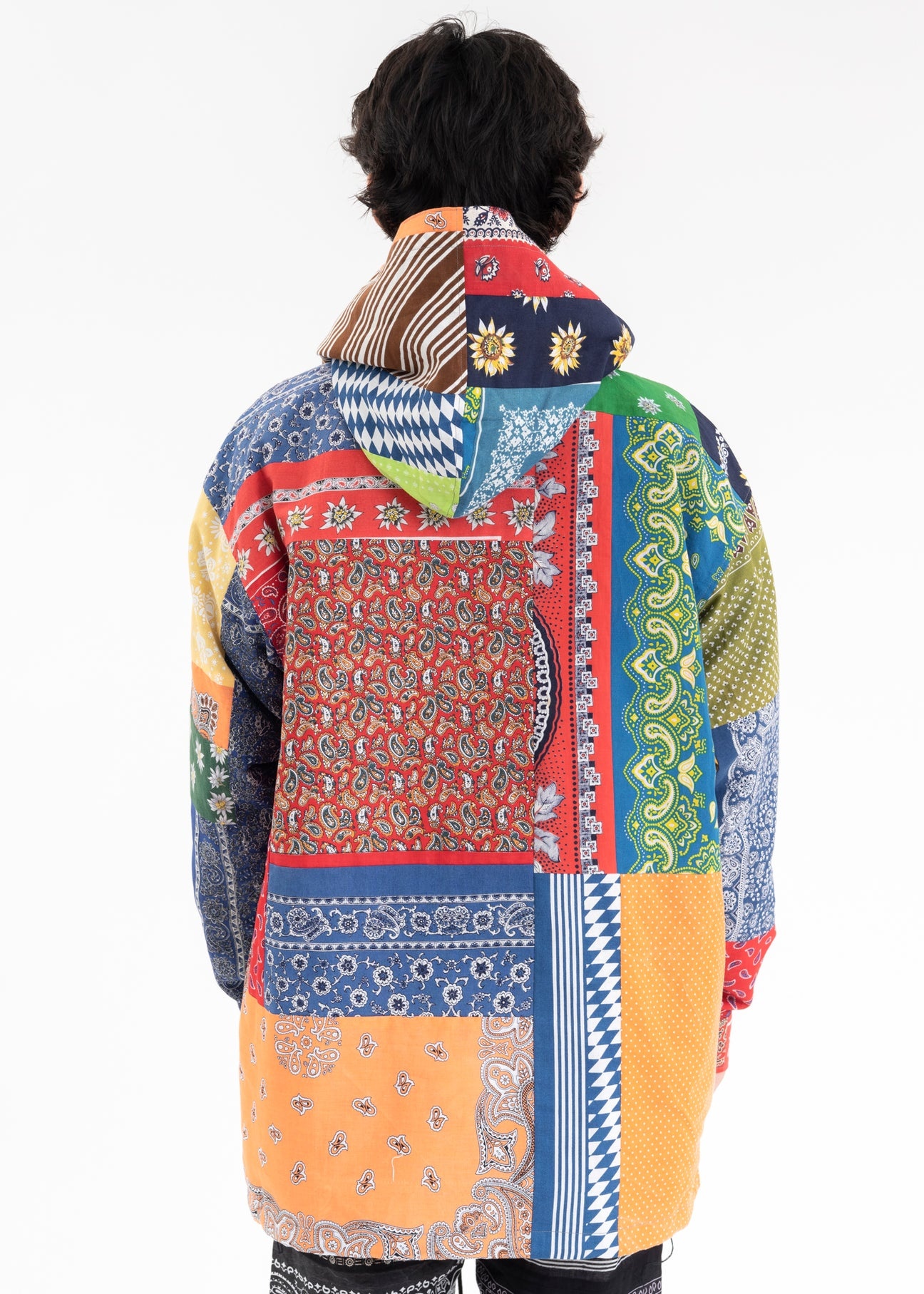 Mix VINTAGE BANDANA PATCHWORK ANORAK JACKET - 3