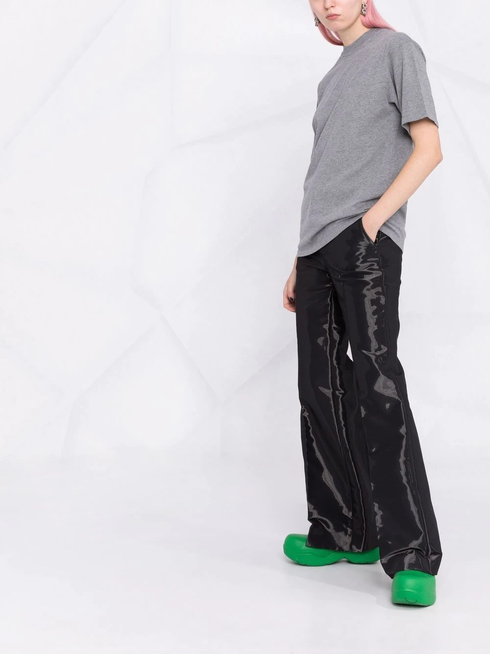 Diag-print T-shirt - 4