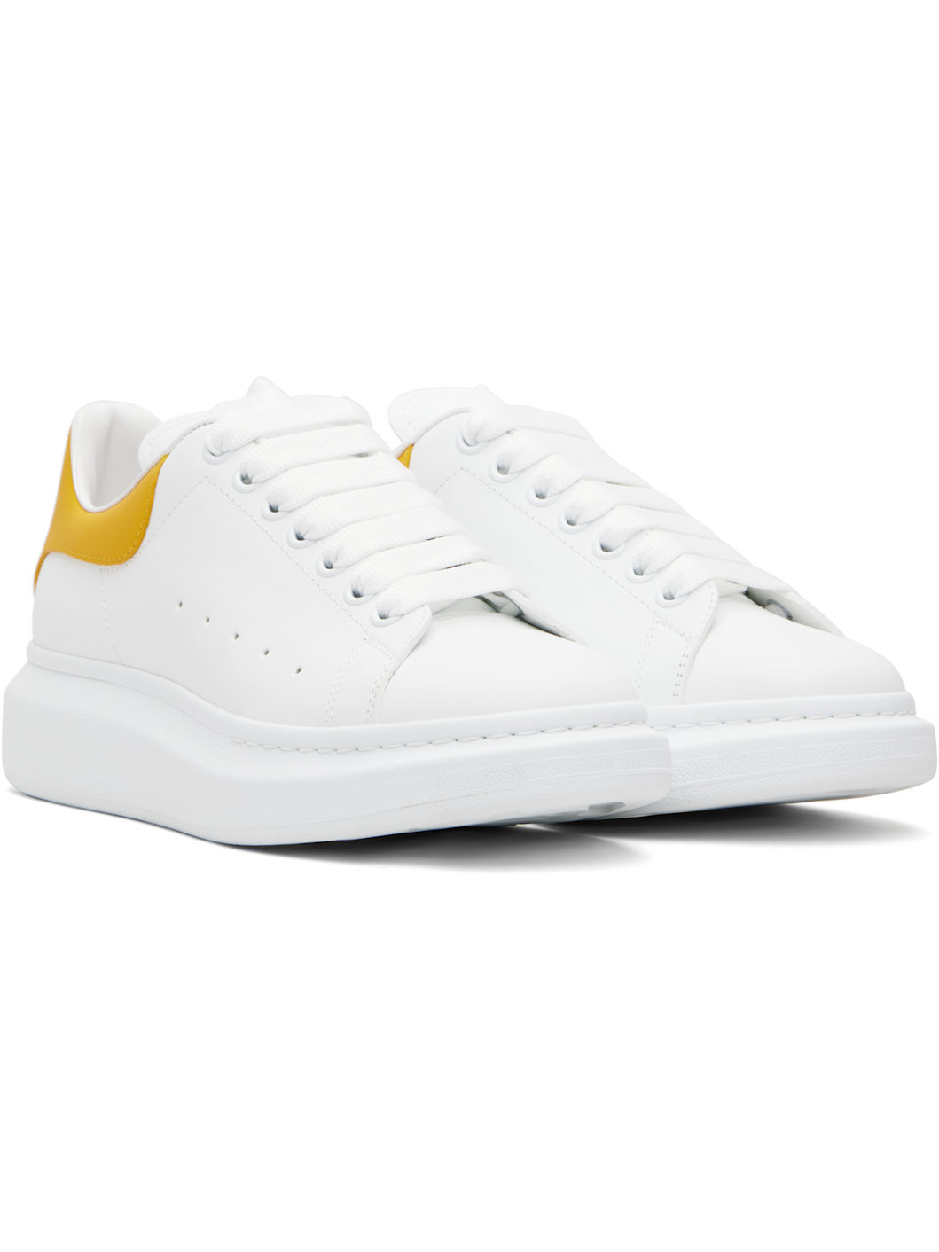 White & Yellow Oversized Sneakers - 4