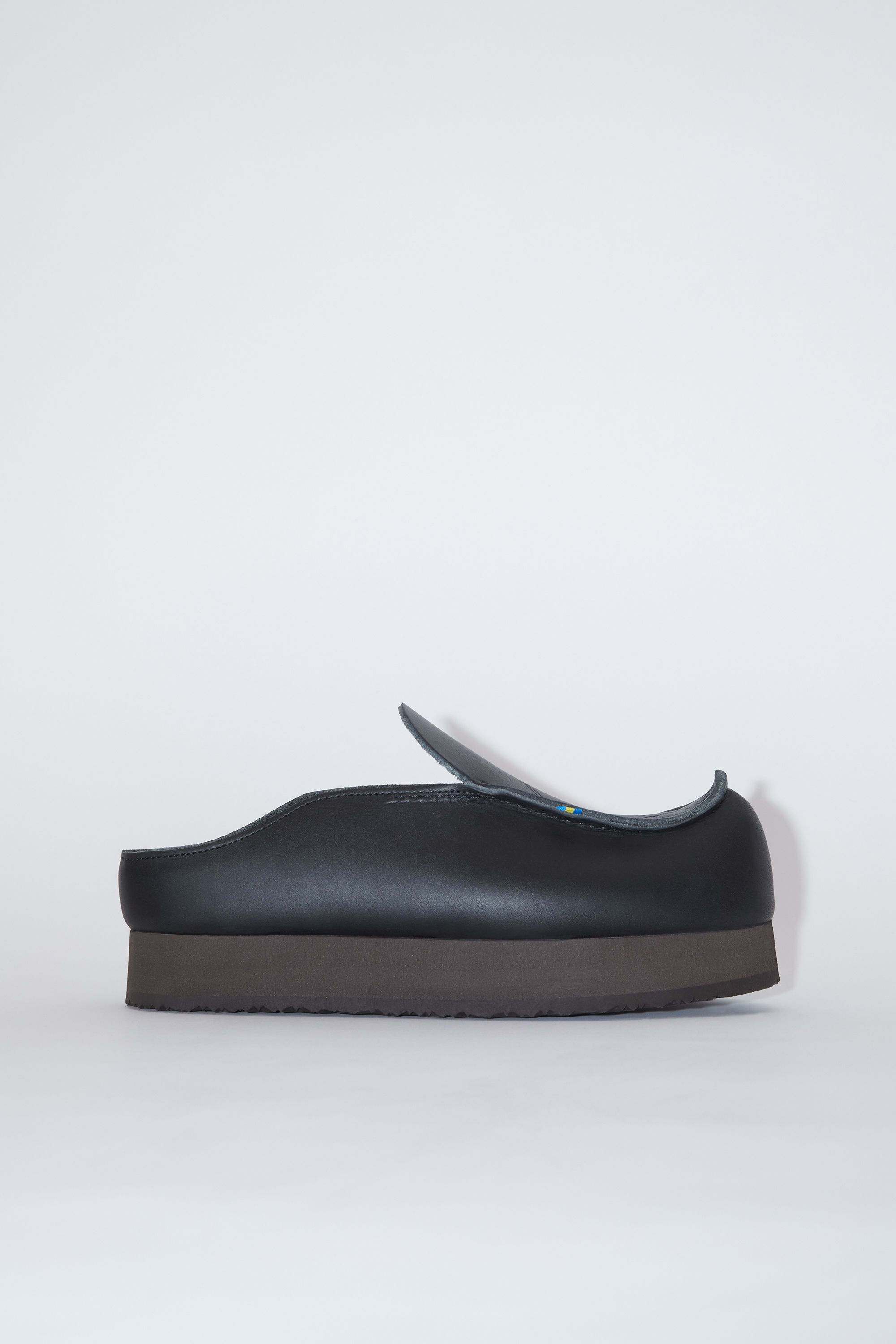 Leather slip-on shoes - Black - 1