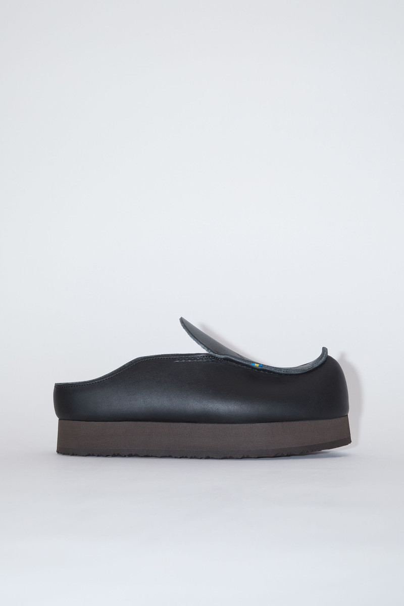 Leather slip-on shoes - Black 1