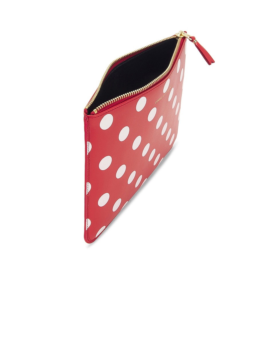 Dots Printed Leather Pouch - 4