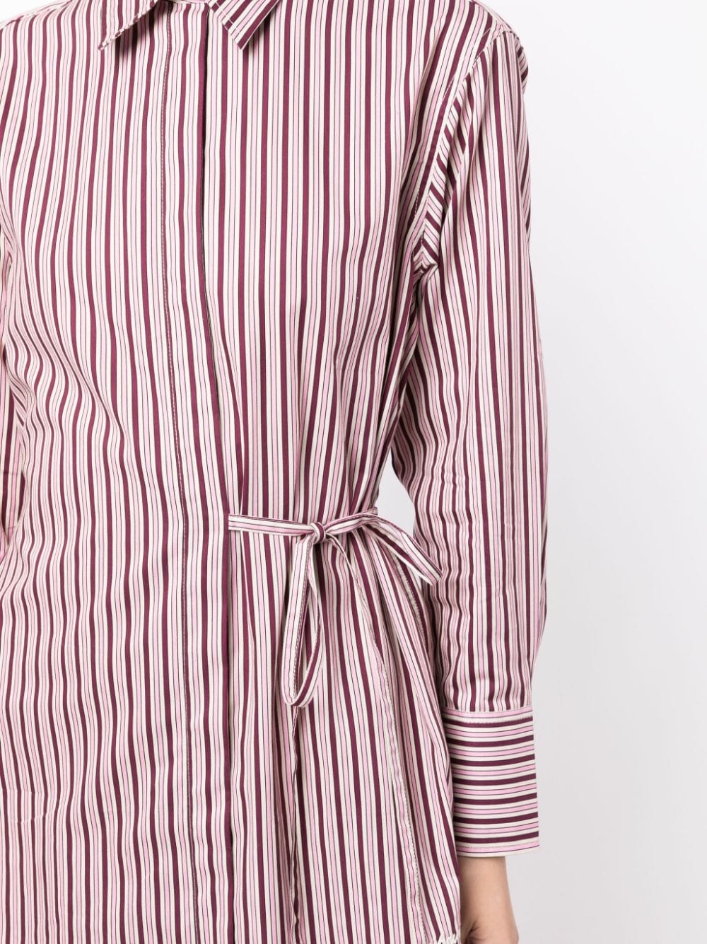 striped shirt minidress - 5