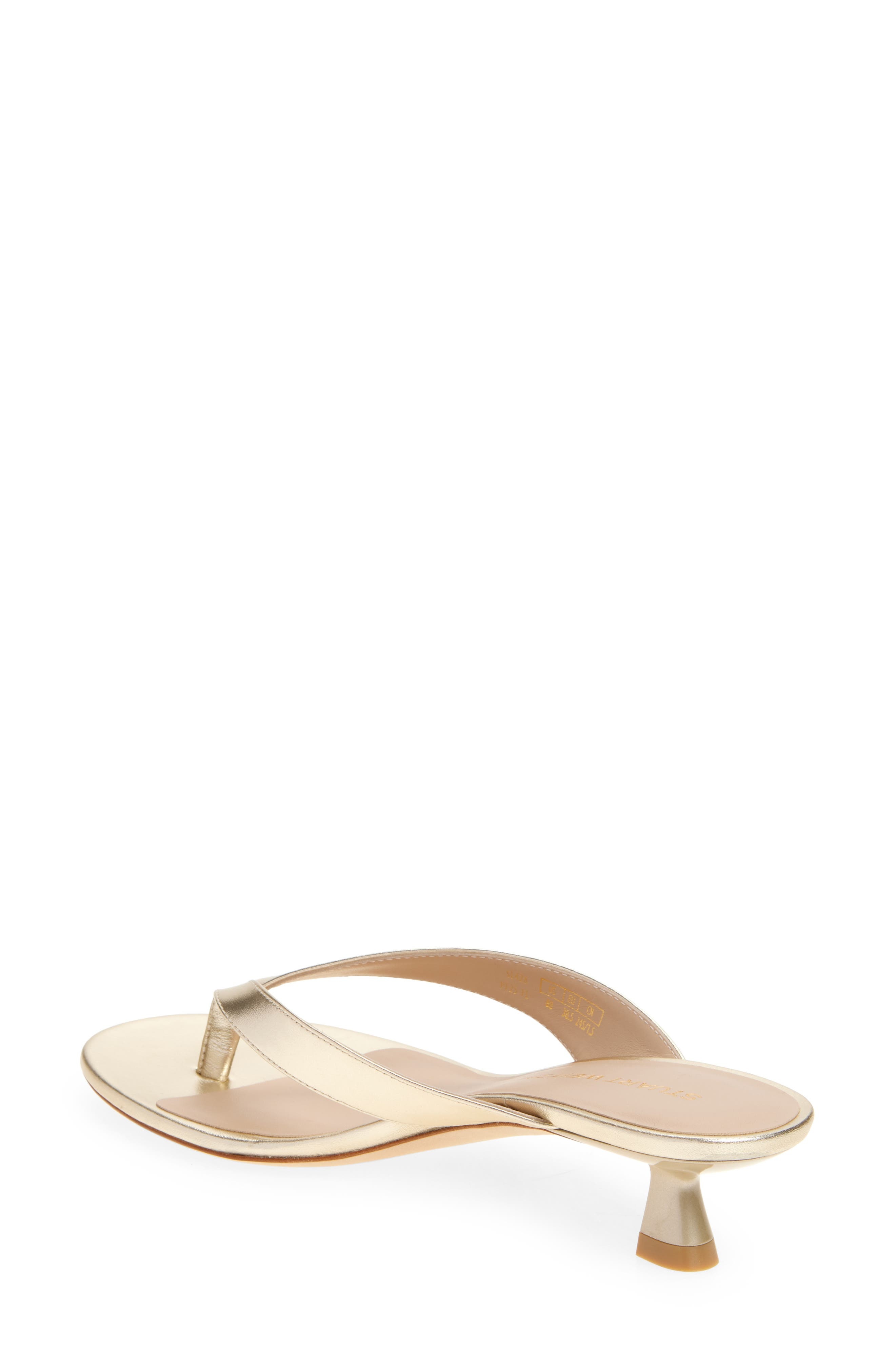 Stuart Weitzman Rio Kitten Heel Sandal in Light Gold at Nordstrom - 2
