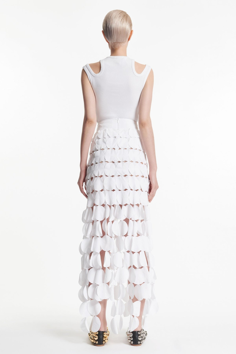 A.W.A.K.E. MODE MULTI CIRCLE MAXI SKIRT WHITE outlook