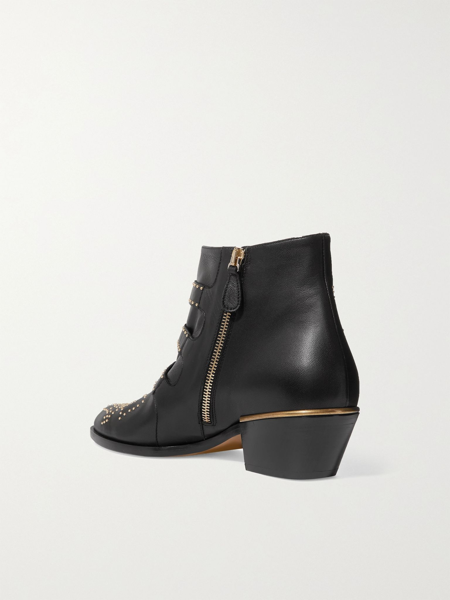 Susanna studded leather ankle boots Black - 3