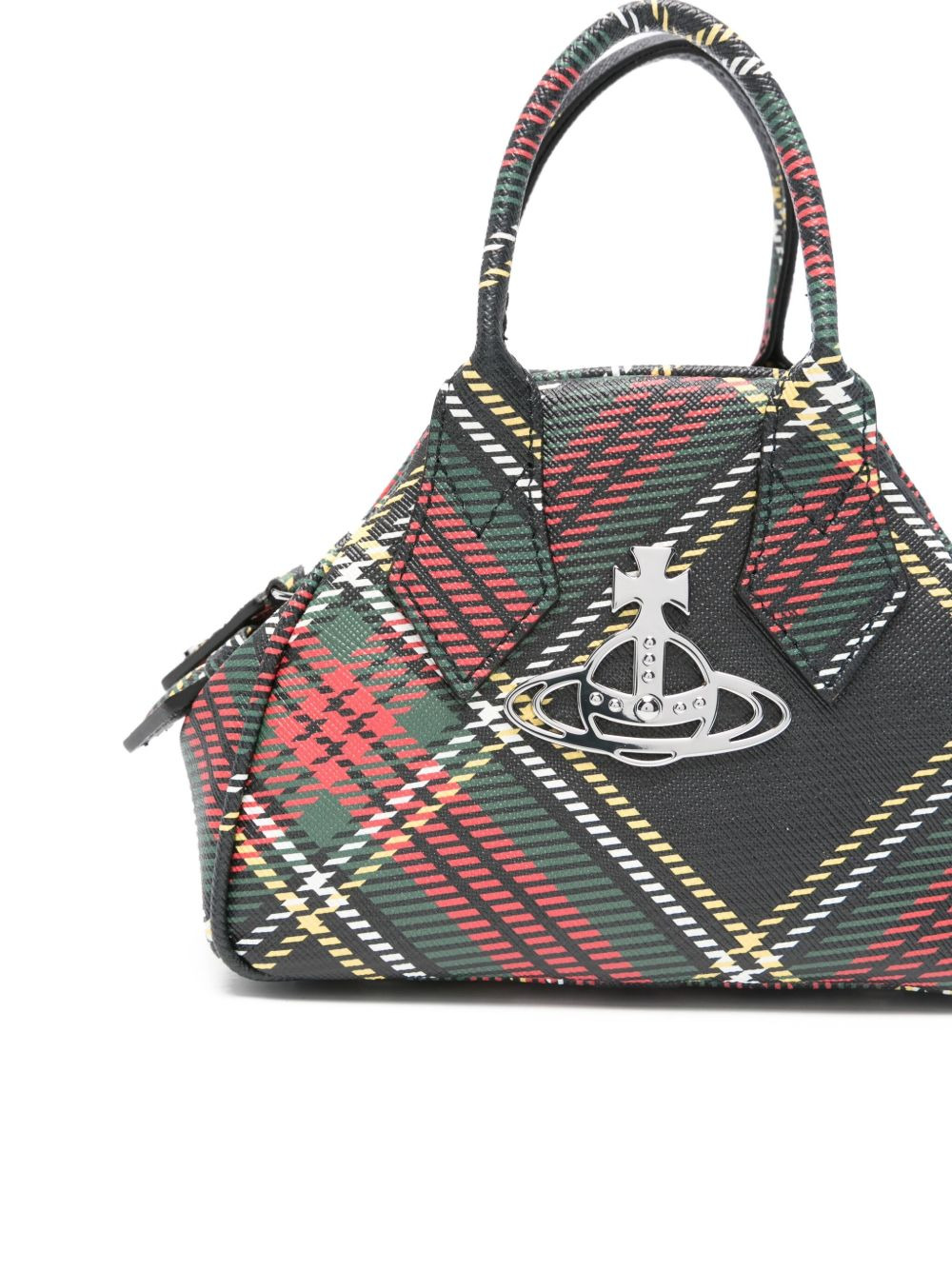 mini Yasmin tartan-check cross body bag - 4