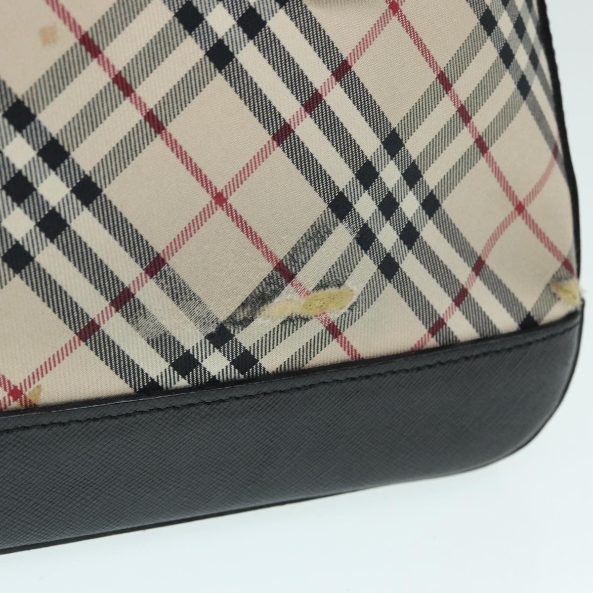 Burberry Nova Check Hand Bag Canvas Beige Silver - 3