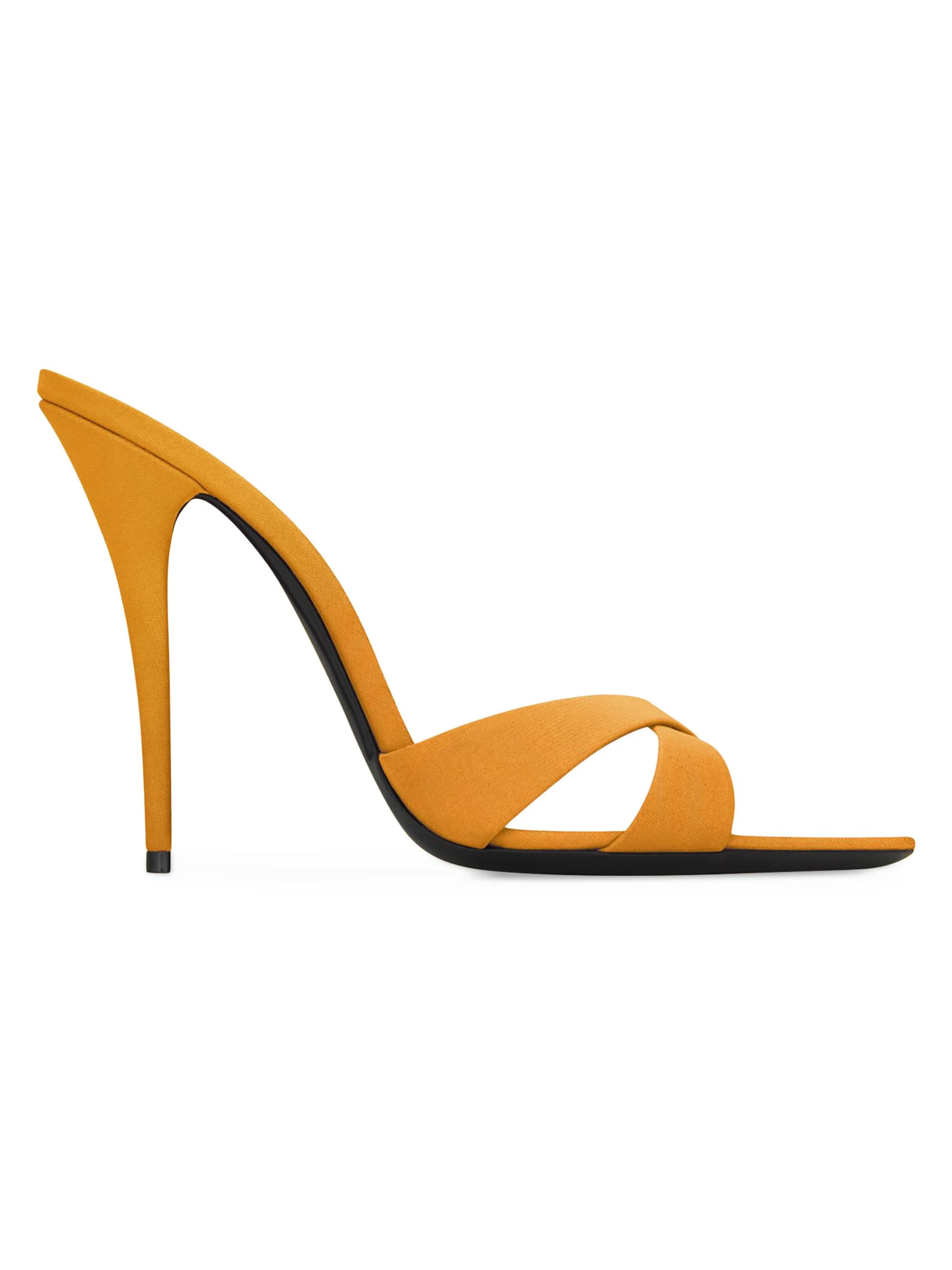 Women's Kirat Sandals in Satin Crepe - Yellow - 1