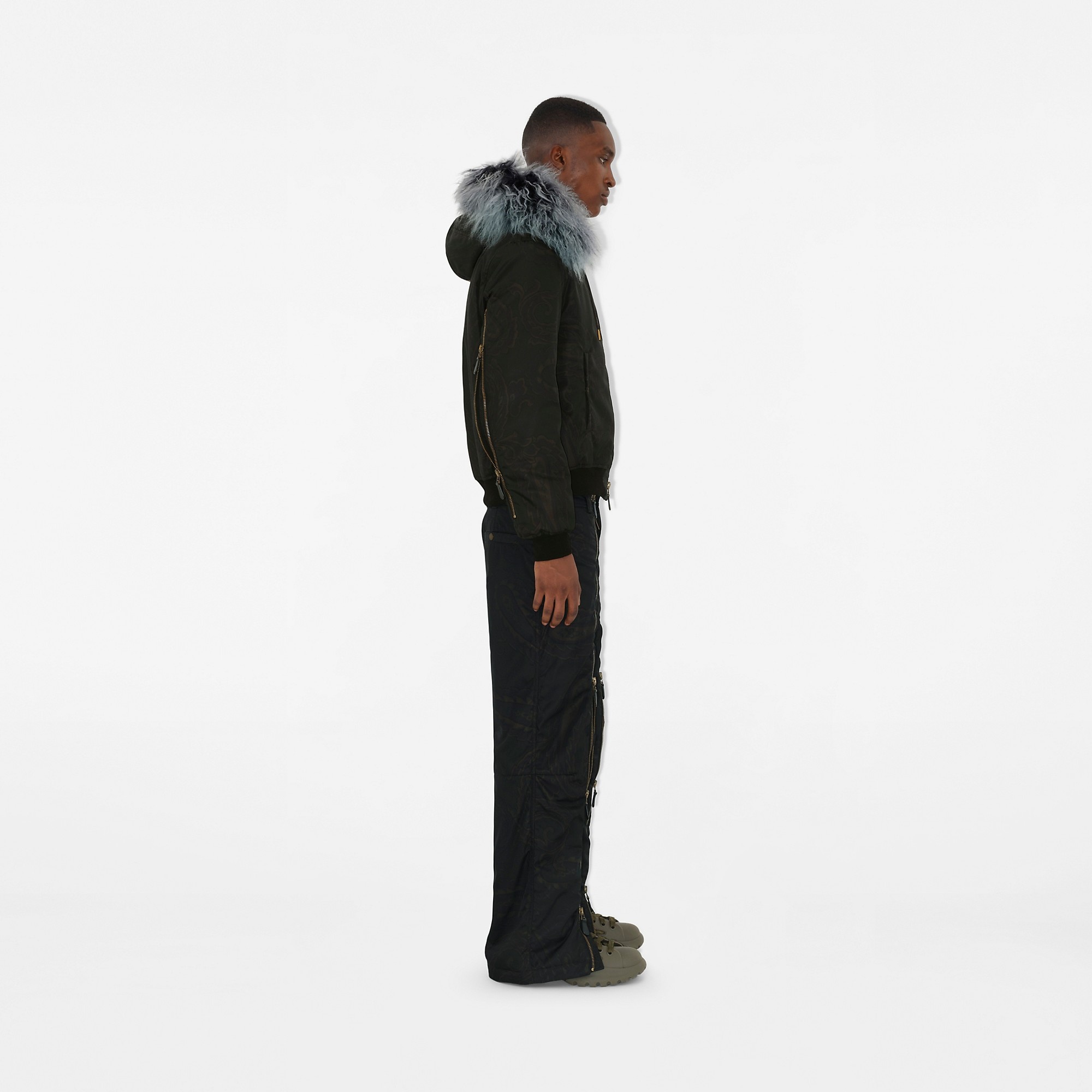 Paisley Nylon Zip Cargo Trousers - 3