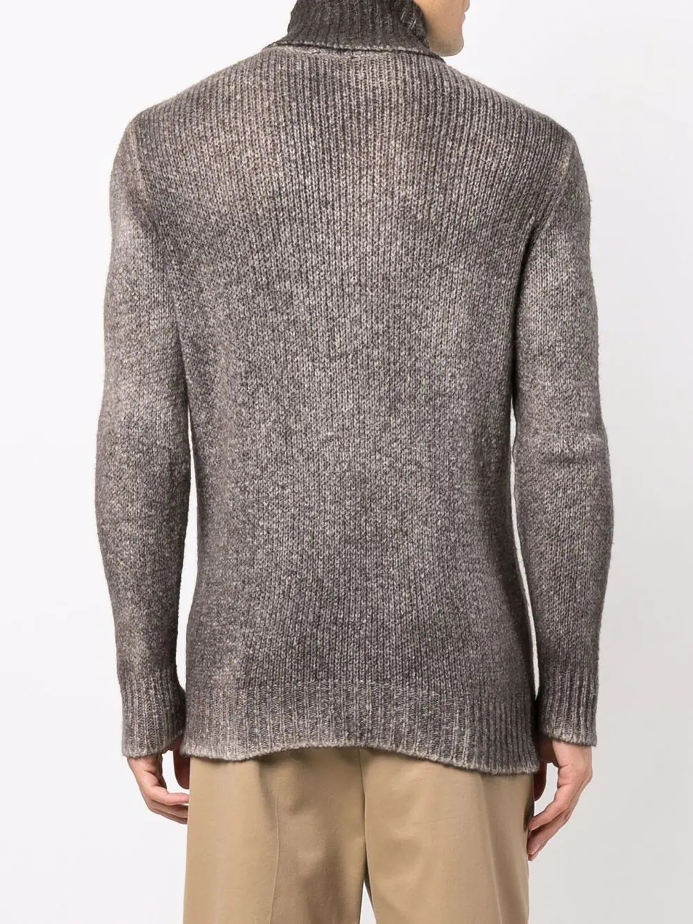 distressed-effect rollneck sweater - 4