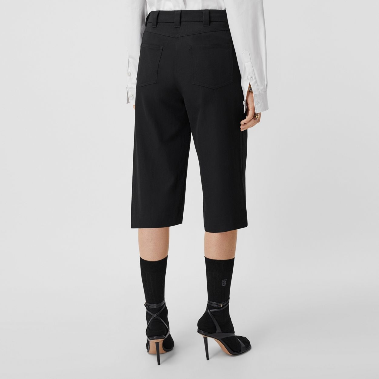 Technical Wool Gabardine Tailored Shorts - 4