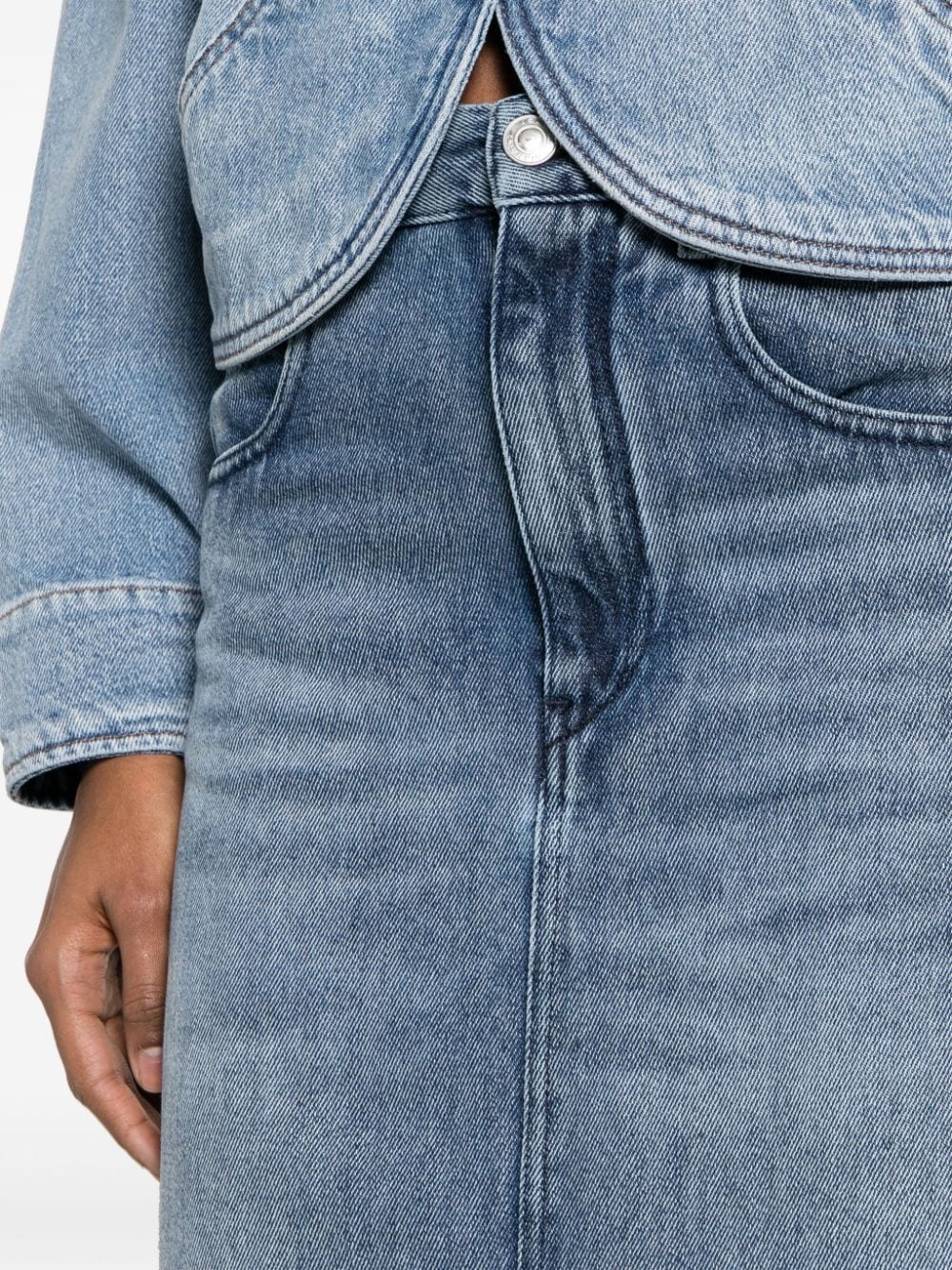 Tilauria stonewashed denim skirt - 5