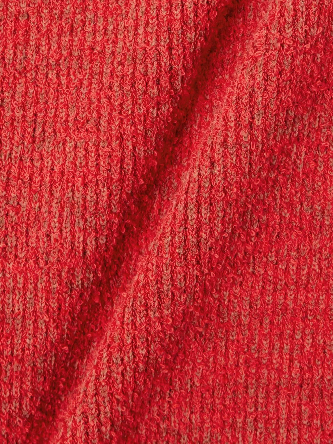 Cotton crochet-trimmed ribbed-knit mini dress Red - 4
