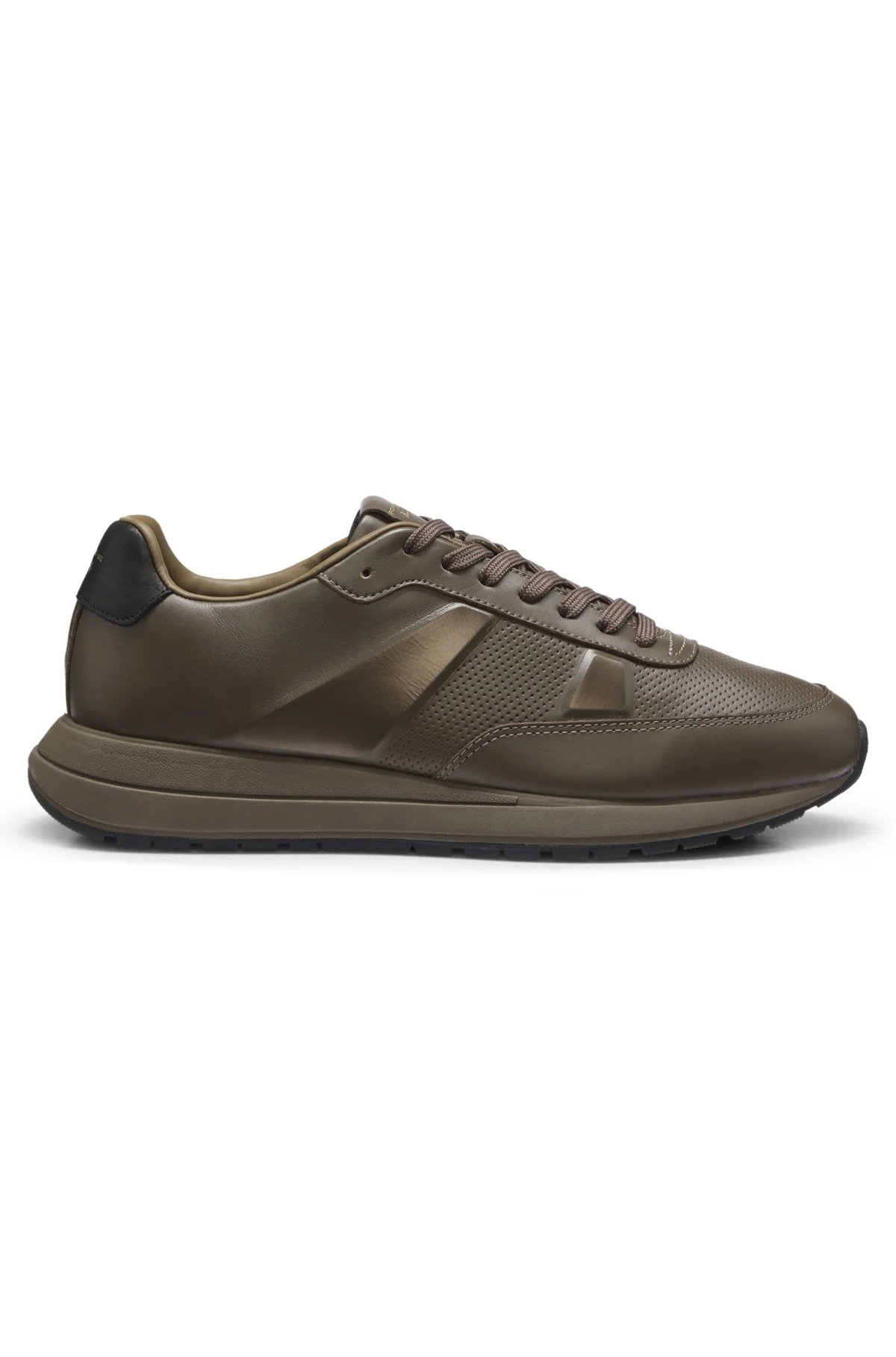 PORSCHE X BOSS LEATHER SNEAKERS WITH PERFORATED DETAILS - 1