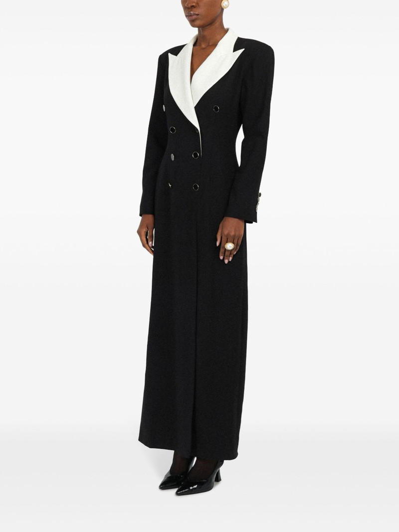 contrasting-collar tuxedo maxi dress 3