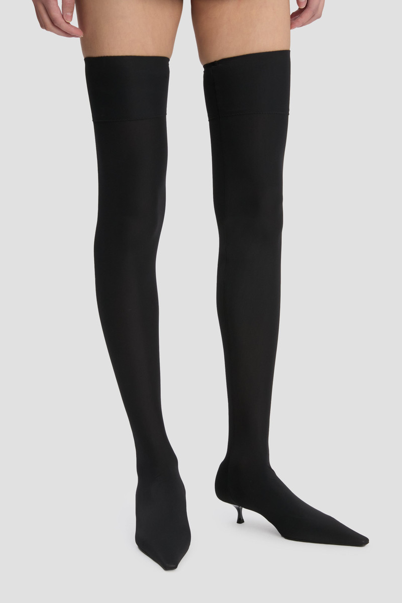 Victoria Beckham Sloan Jersey Boot 45 In Black outlook