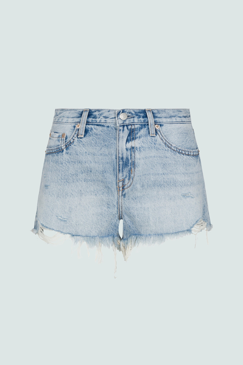 GIGI LOW RISE SHORT - VIVID DISTRESSED 6
