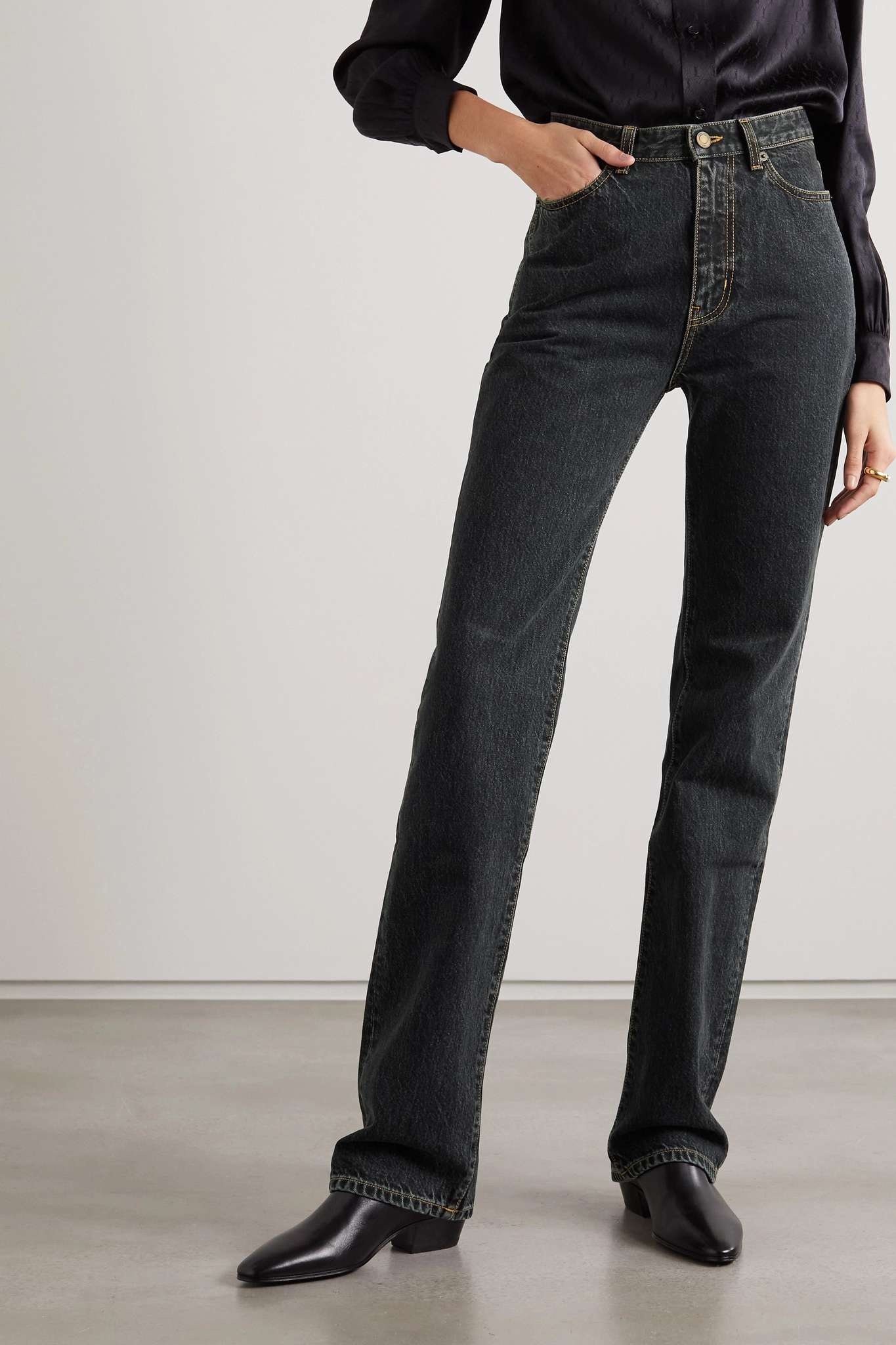 High-rise straight-leg jeans - 3