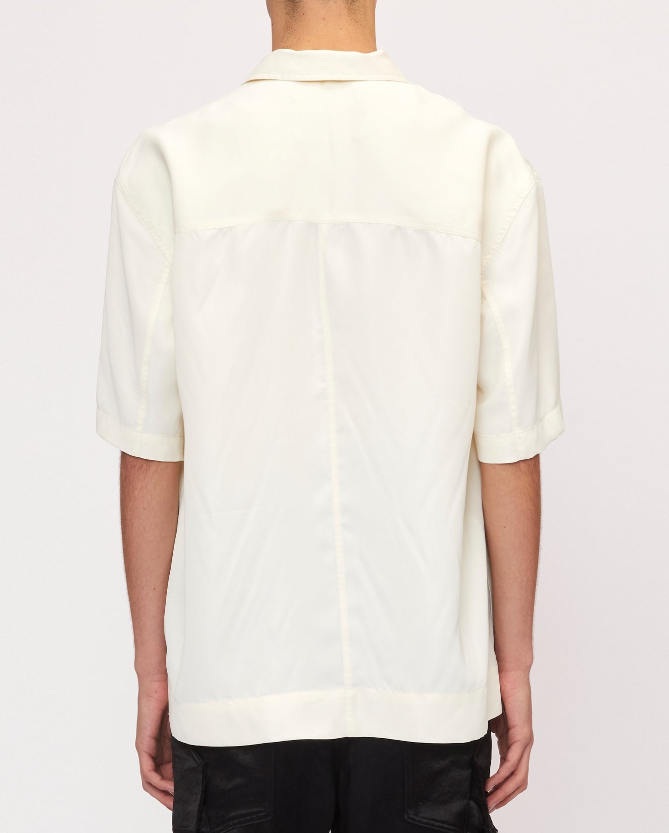 Luxe Cupro "Eye" Short Sleeve Boxy Shirt - 2