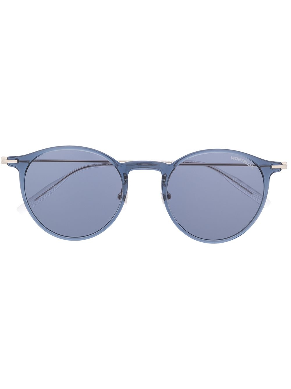 transparent round-frame sunglasses - 1