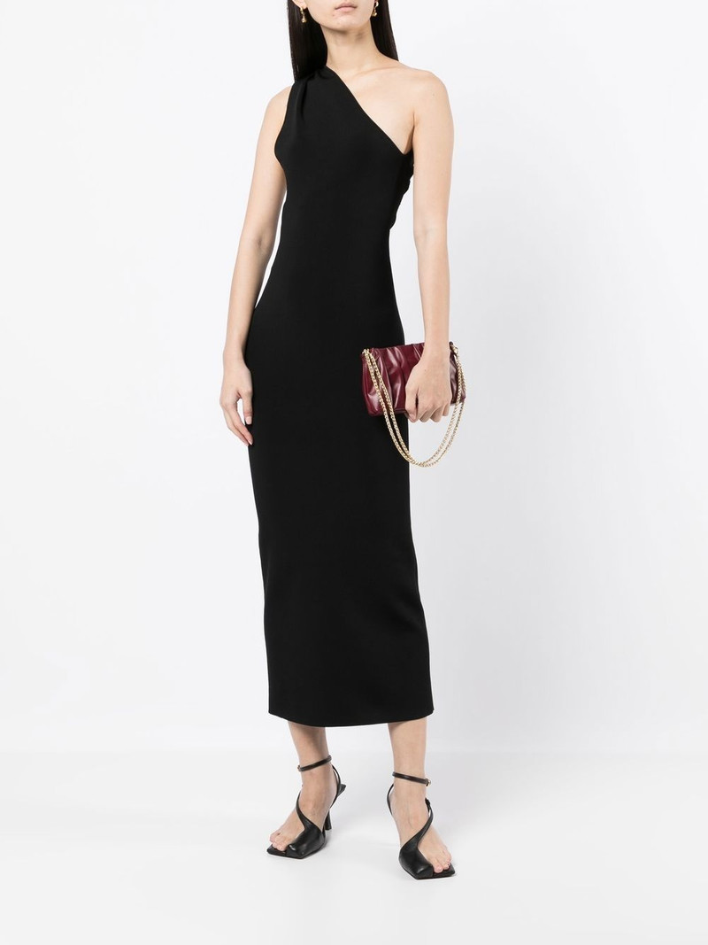 GALVAN Persephone one-shoulder midi dress outlook